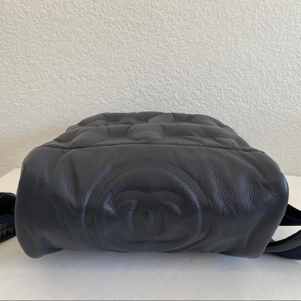 Chanel Doudoune navy leather Backpack